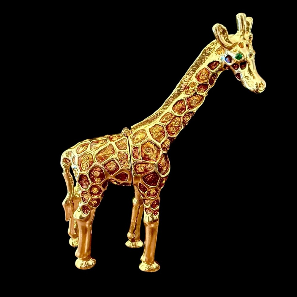 Bejeweled Standing Giraffe Trinket Box